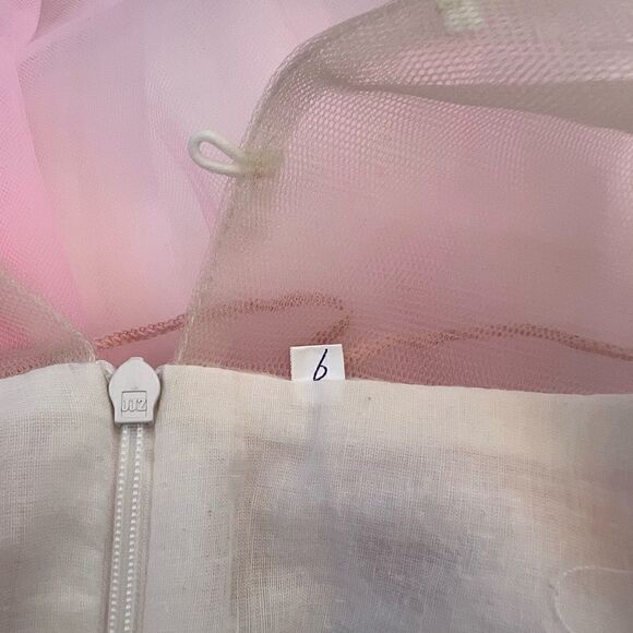 Beautiful Girls Dress w/cloth covered buttons multi colored multi layers Size 6 - Picture 7 of 9